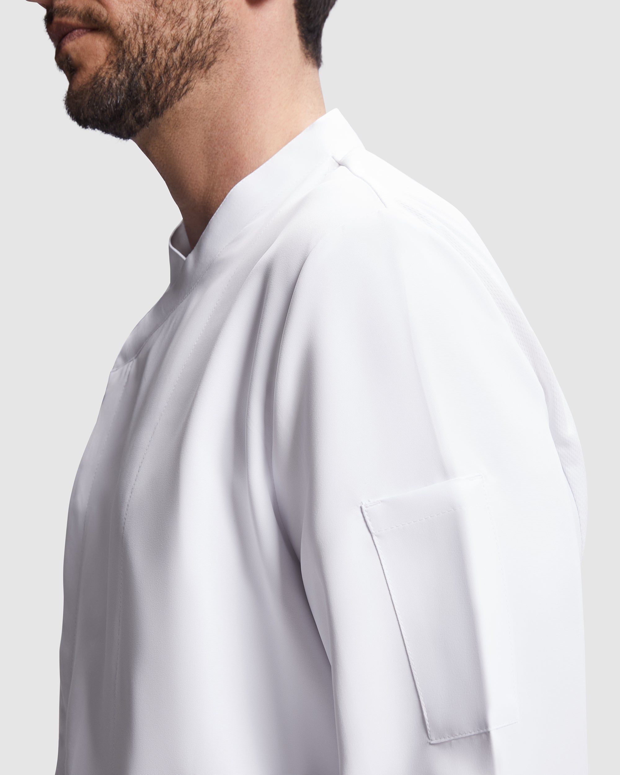 Tunica unisex de bucatar cu capse ascunse DABIZ