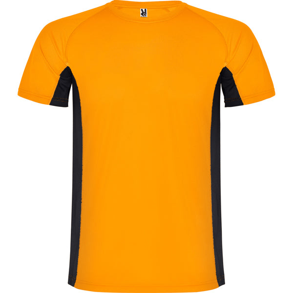 Tricou SHANGHAI portocaliu fluor/negru