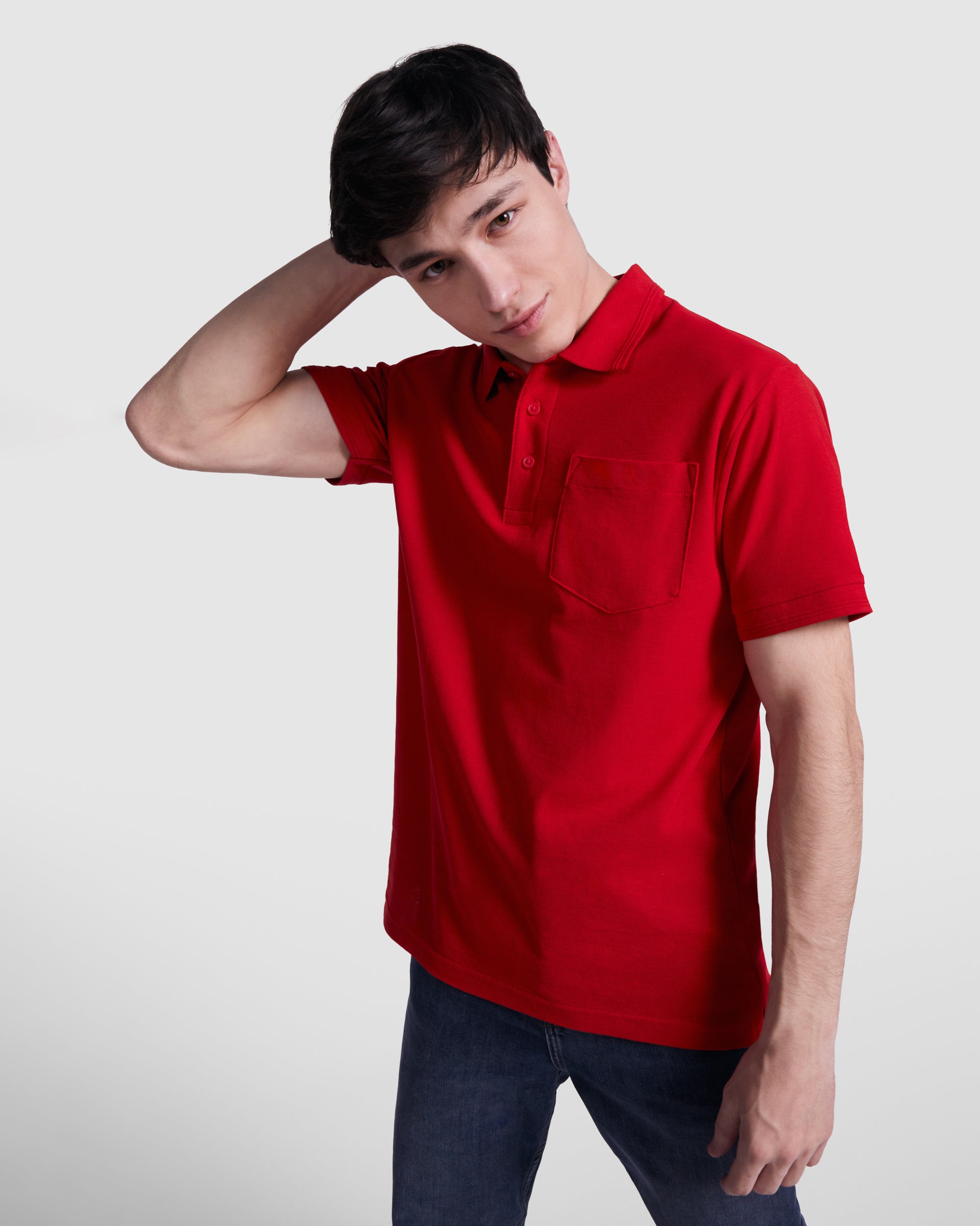 Tricou polo cu buzunar din material anti-pilling CENTAURO PREMIUM