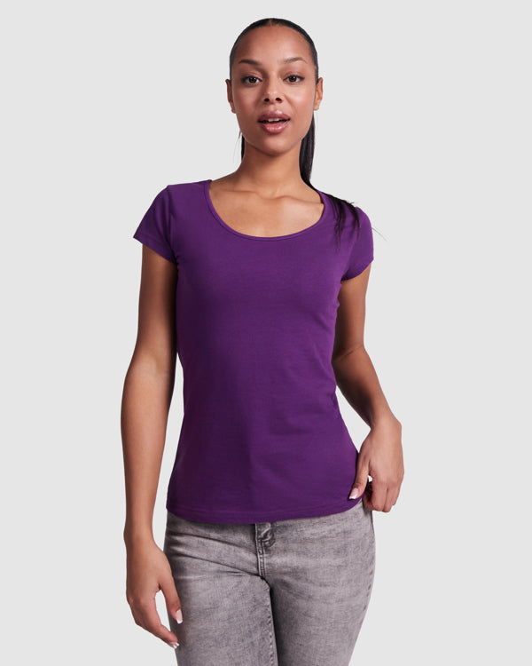 Tricou GUADALUPE mov purpura - pe model