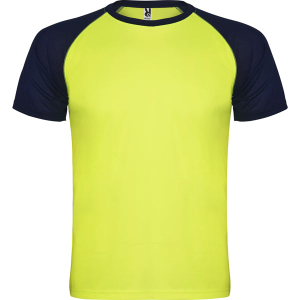 Tricou INDIANAPOLIS galben fluor/bleumarin