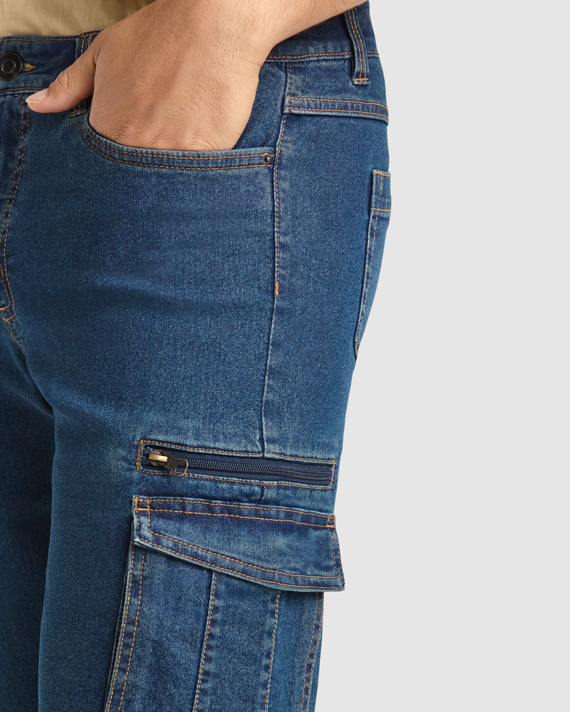 Pantaloni scurti blugi cu buzunare laterale NIVUS