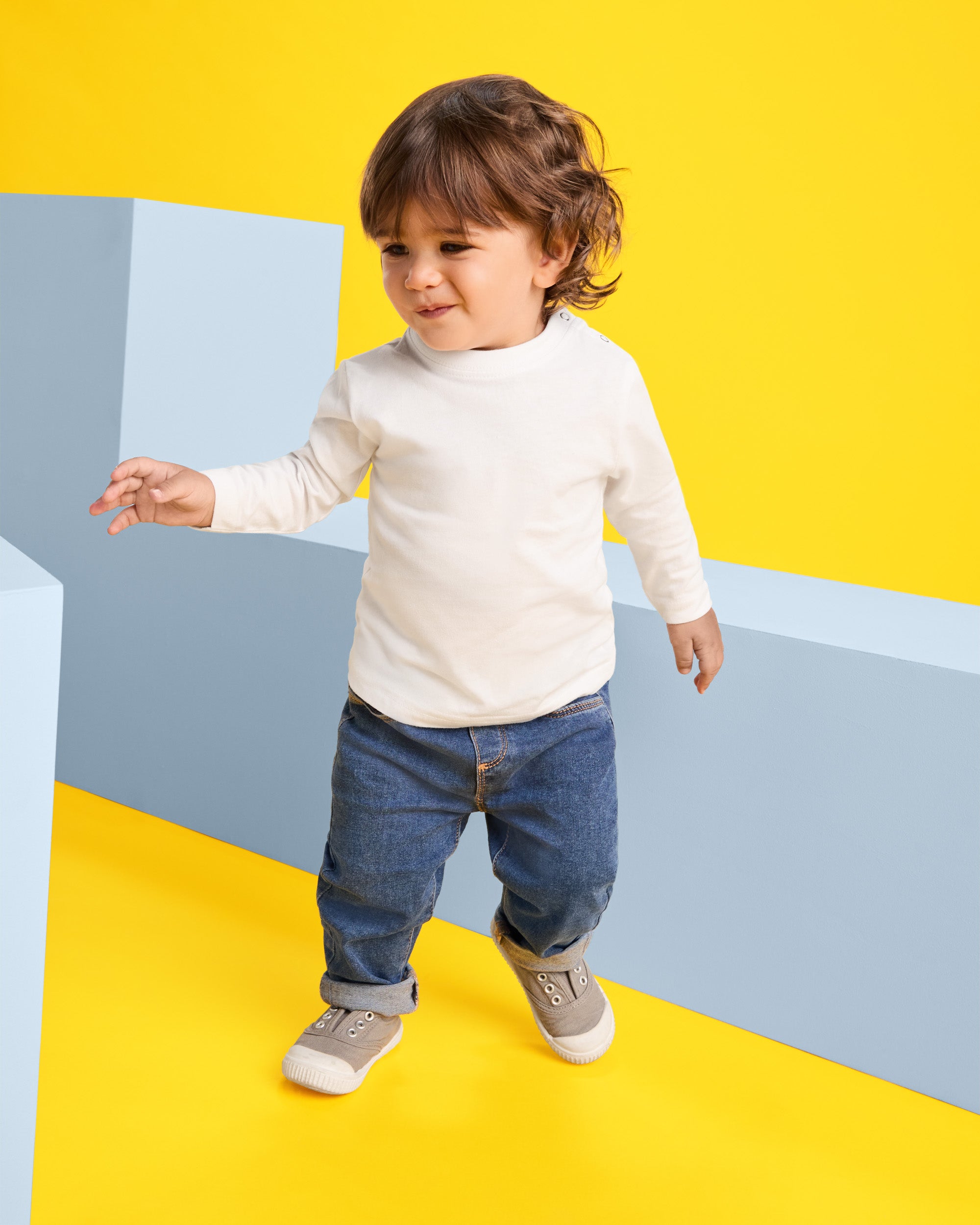 Tricou cu maneca lunga bumbac 100% pt copii BABY L/S