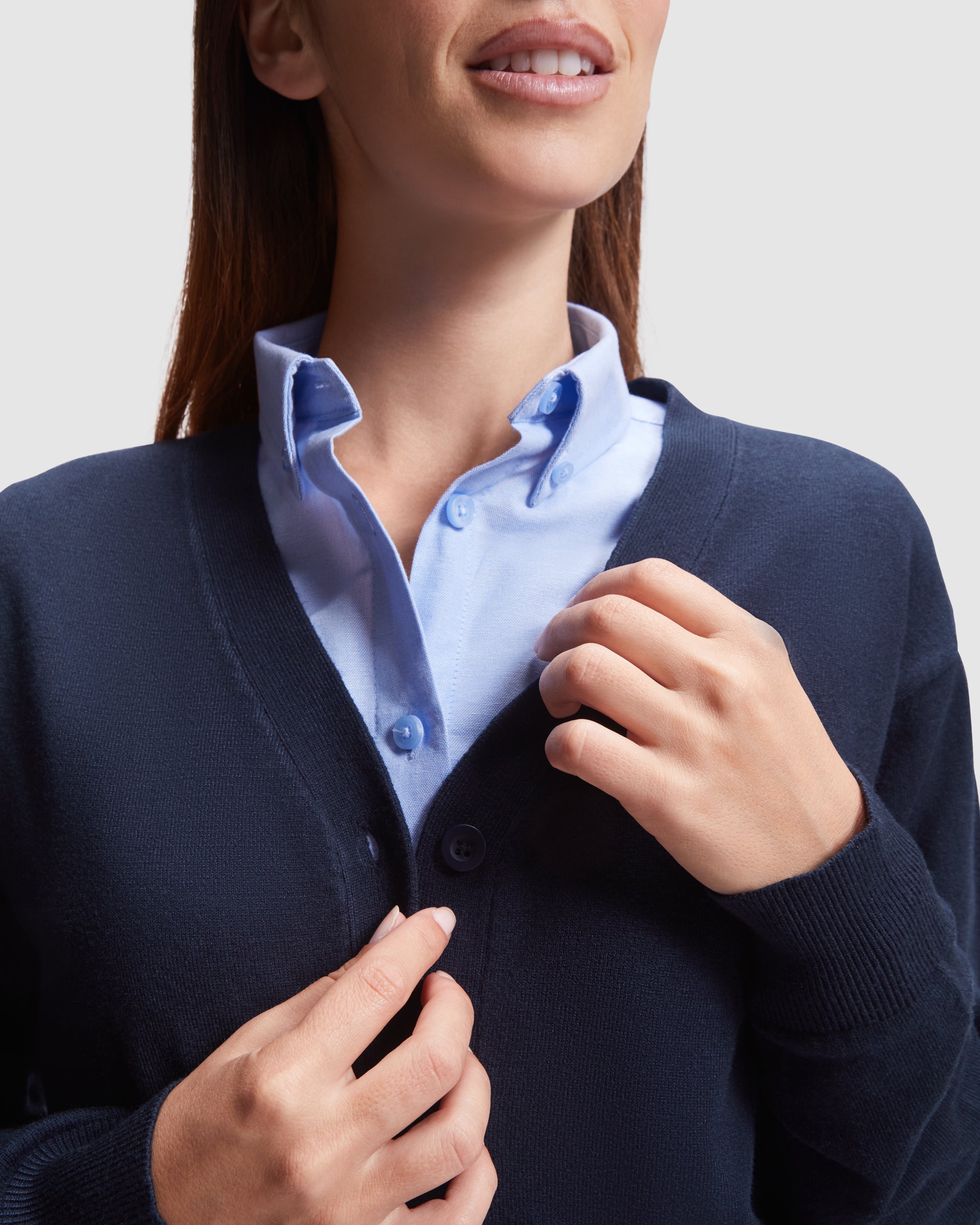 Bluza cardigan cambrata cu nasturi femei EXPLORER WOMAN