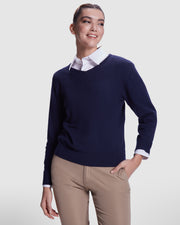 Bluza pulover cambrata cu guler V femei HILUX WOMAN