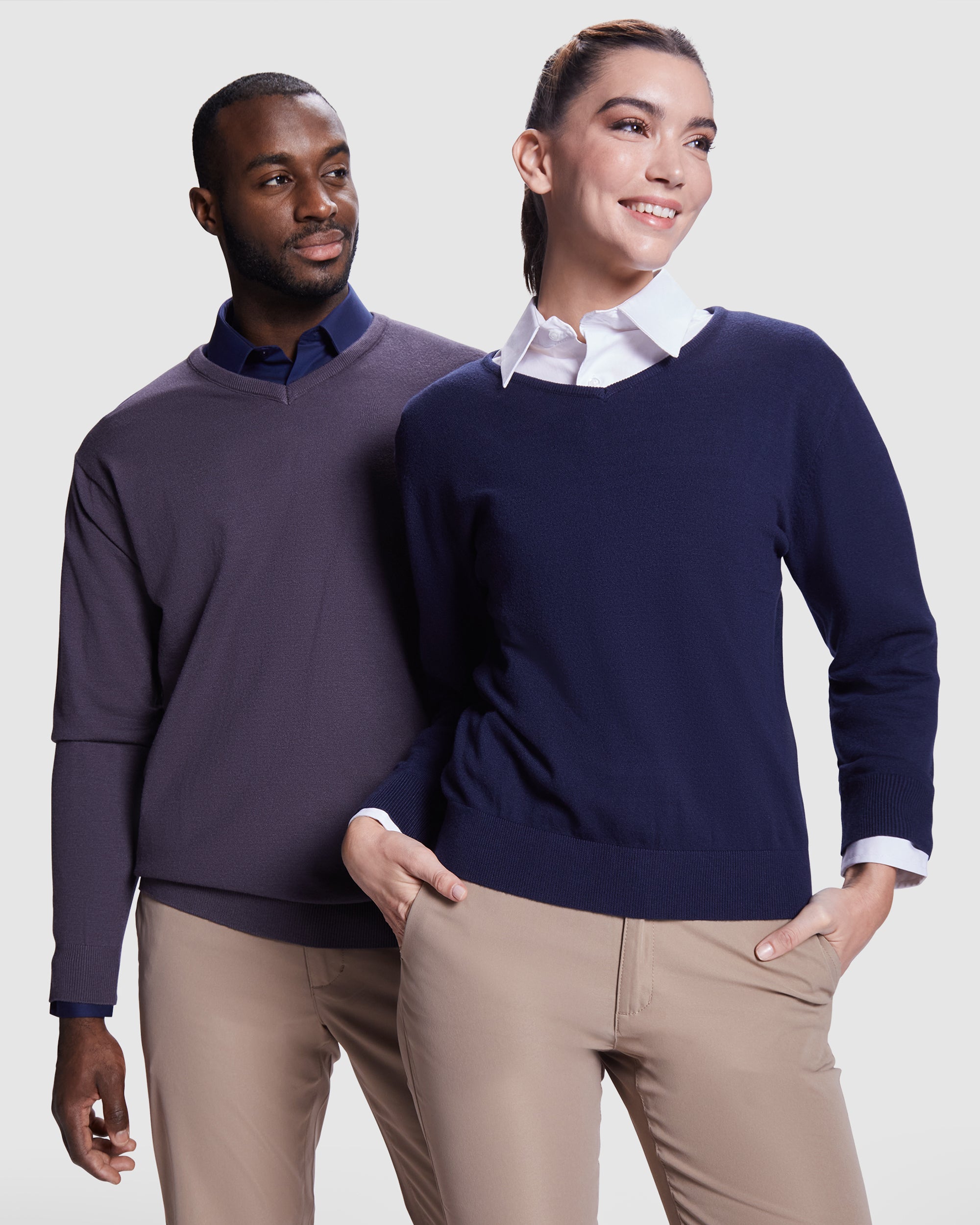 Bluza pulover cambrata cu guler V femei HILUX WOMAN