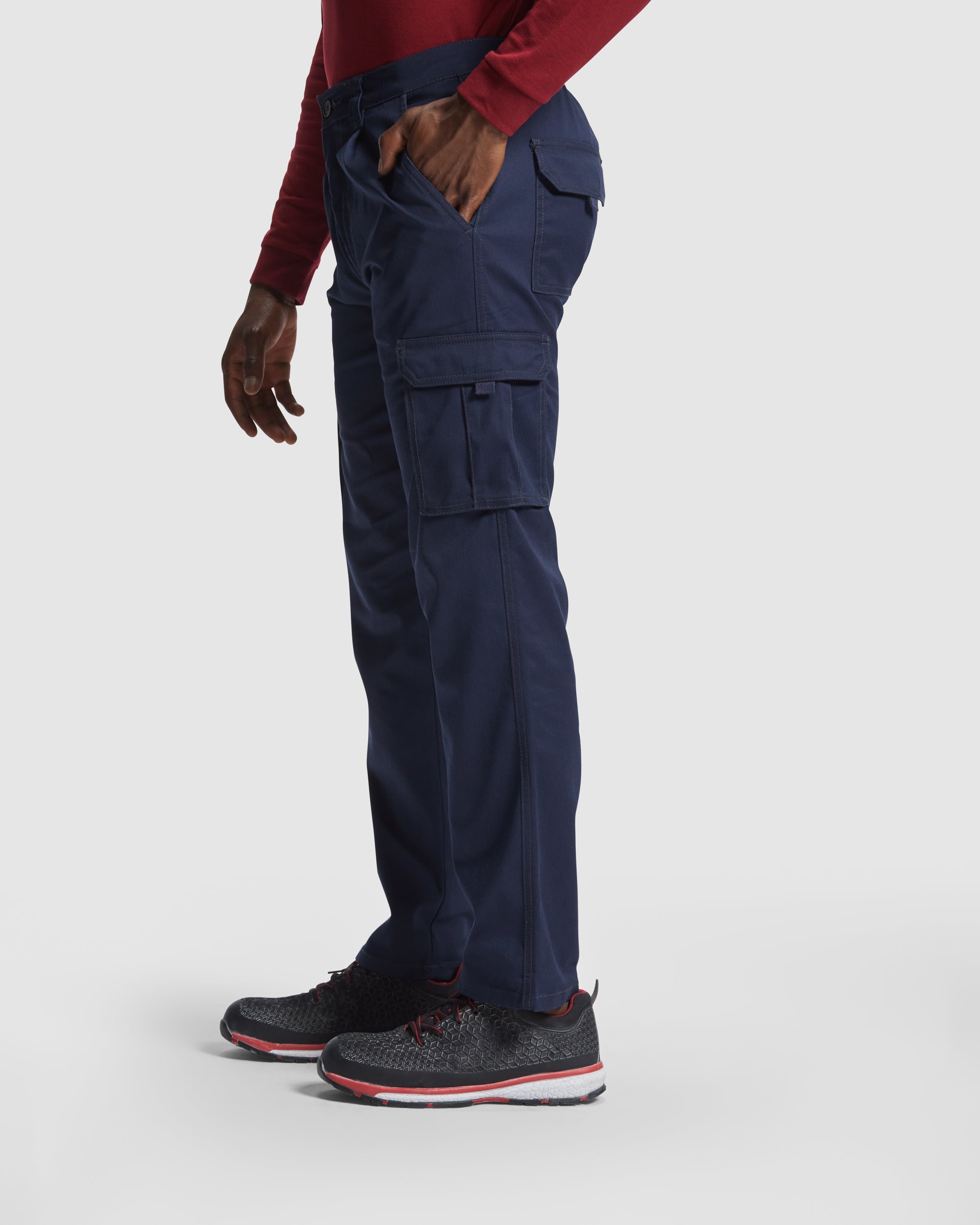 Pantaloni lungi din material elastic cu buzunare laterale DAILY STRETCH