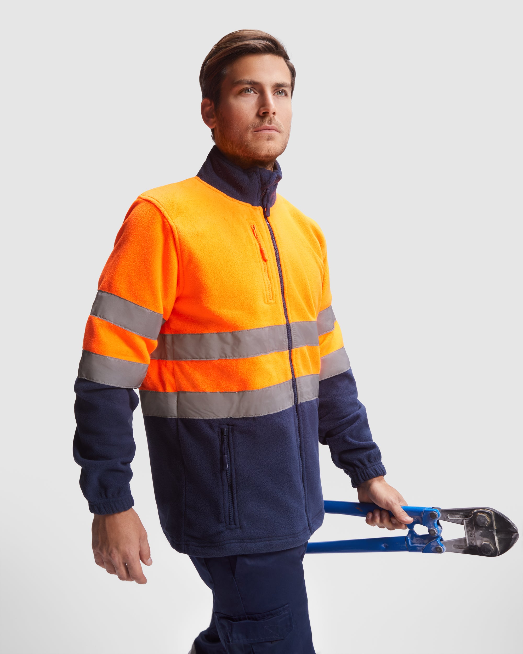 Jacheta fleece reflectorizanta cu fermoar ALTAIR