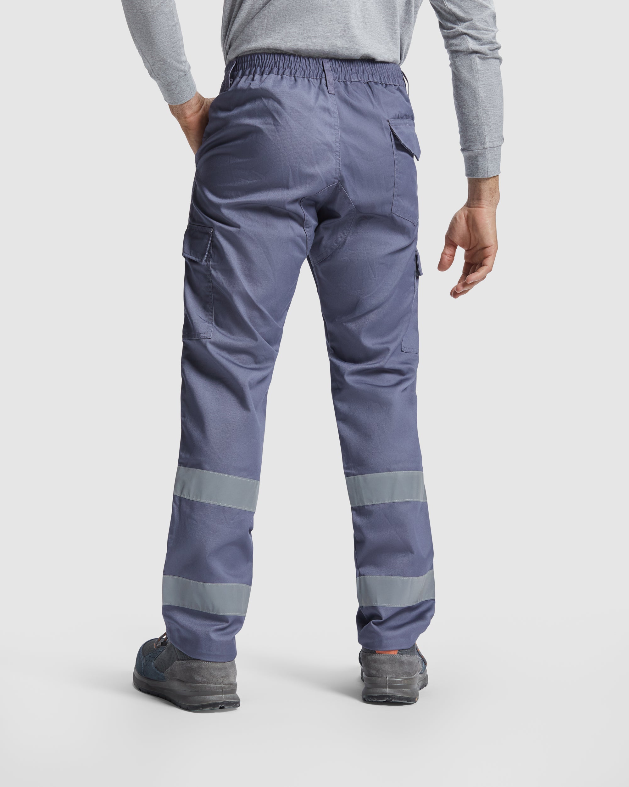 Pantaloni cu benzi reflectorizante si buzunare laterale DAILY HV