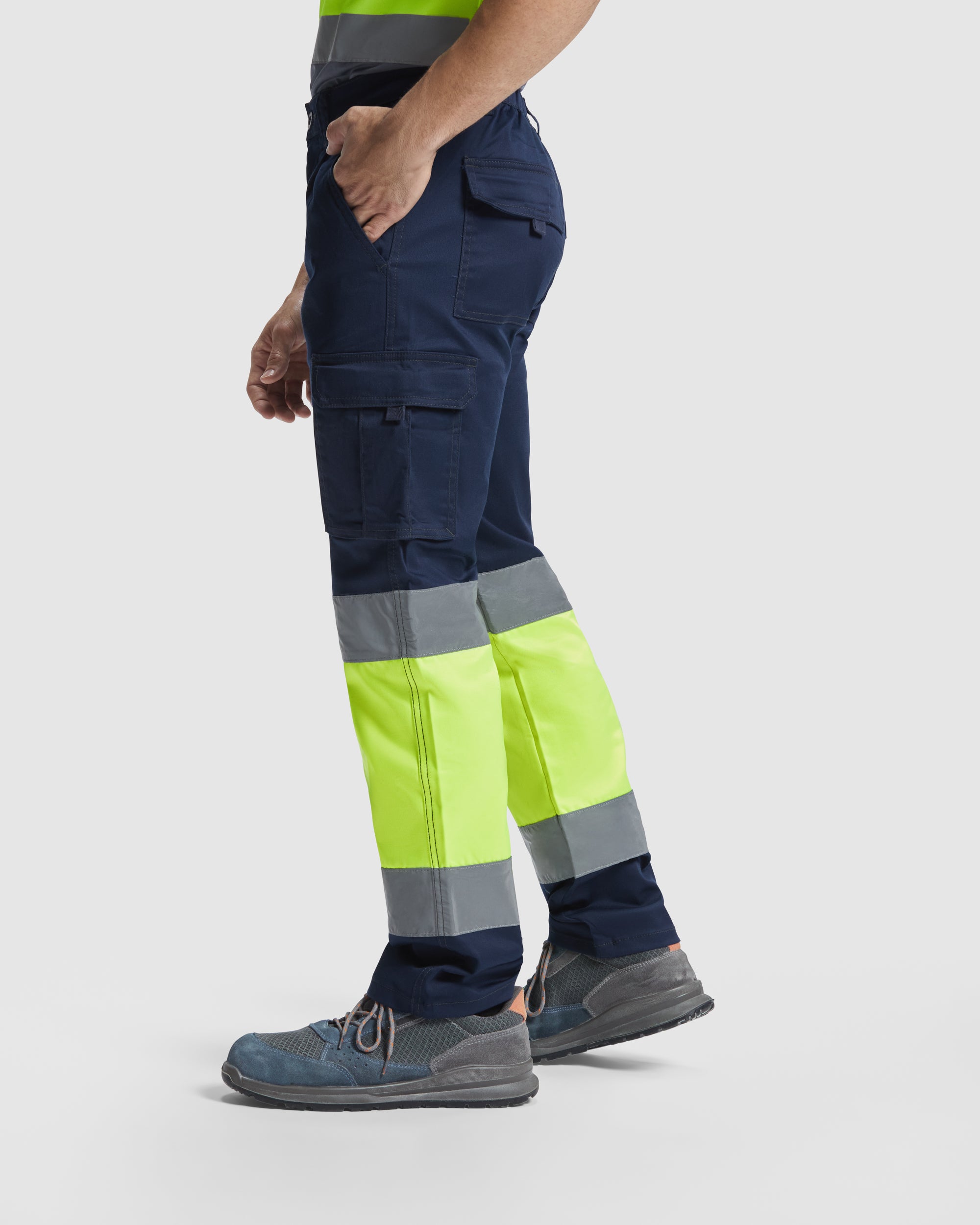 Pantaloni reflectorizanti cu buzunare laterale DAILY STRETCH HV