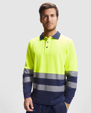 Tricou polo reflectorizant cu maneca lunga ATRIO LS