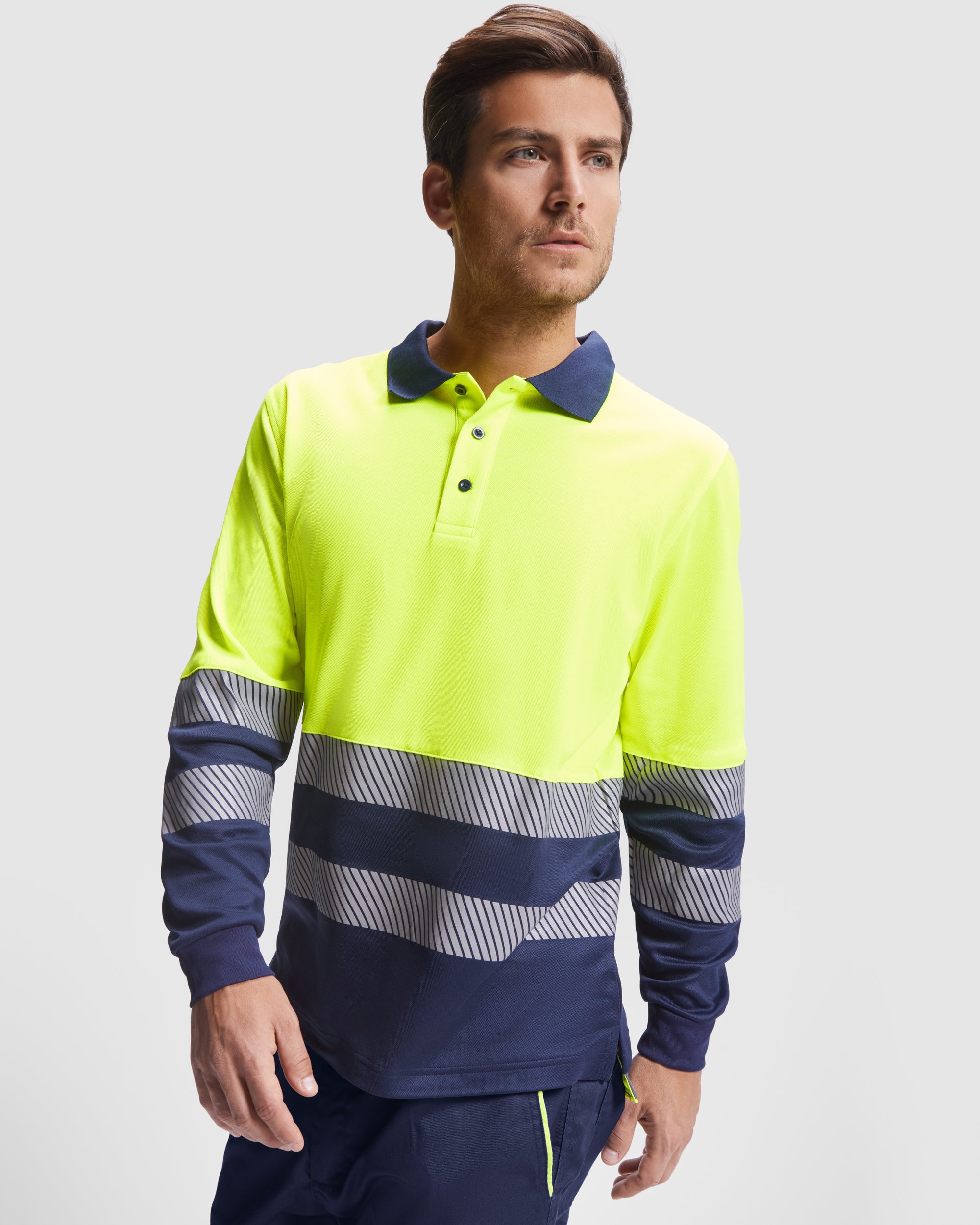 Tricou polo reflectorizant cu maneca lunga ATRIO LS