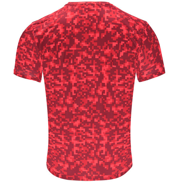 Tricou ASSEN rosu pixel - spate