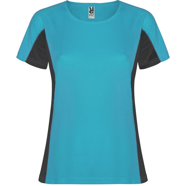 Tricou SHANGHAI WOMAN turcoaz/plumb inchis - fata