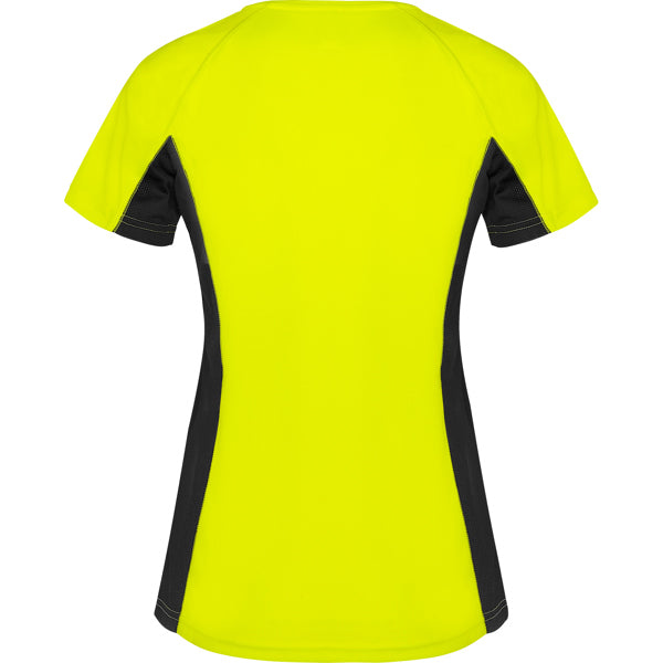 Tricou SHANGHAI WOMAN galben fluor/negru - spate