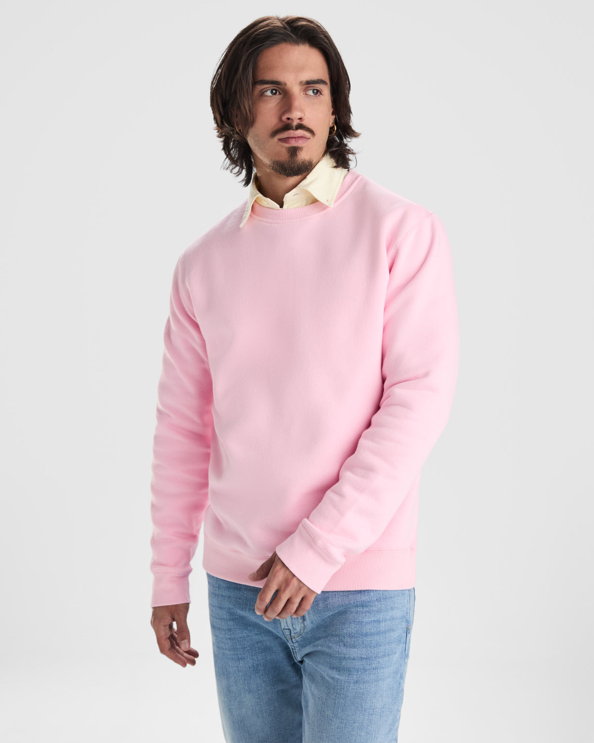 Bluza cu guler rotund bumbac organic BATIAN