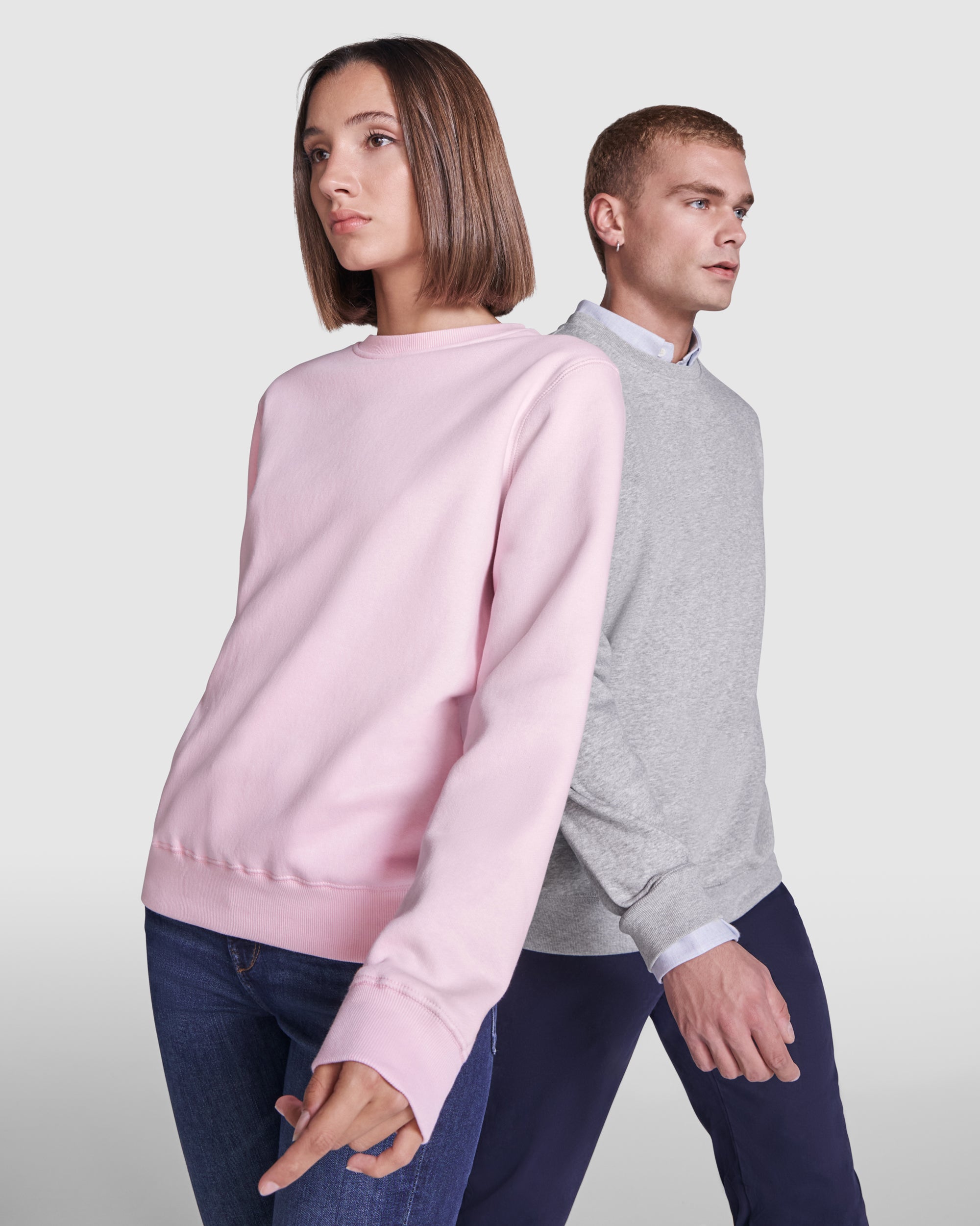 Bluza cu guler rotund bumbac organic BATIAN
