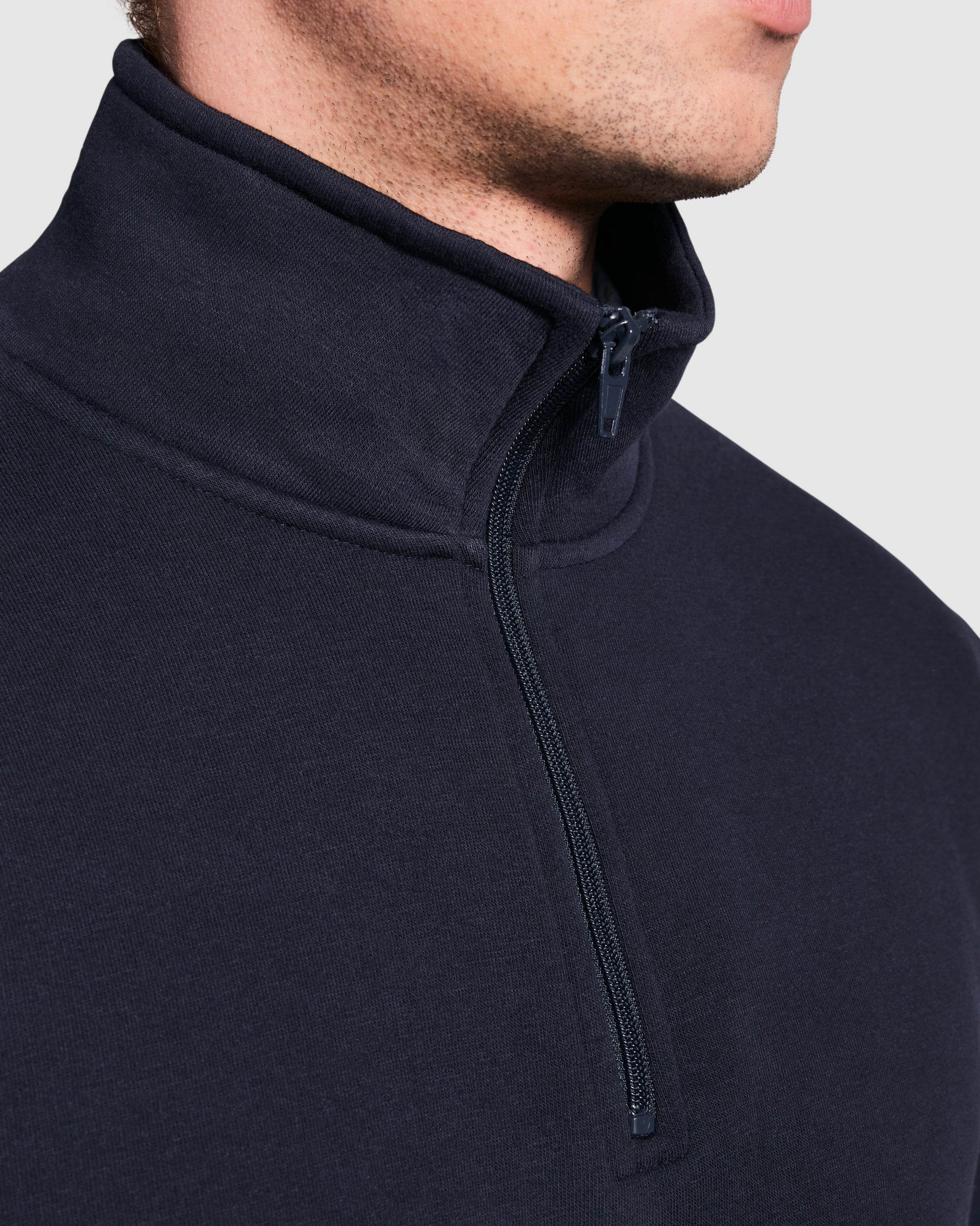 Bluza polo cu guler inalt si fermoar ANETO