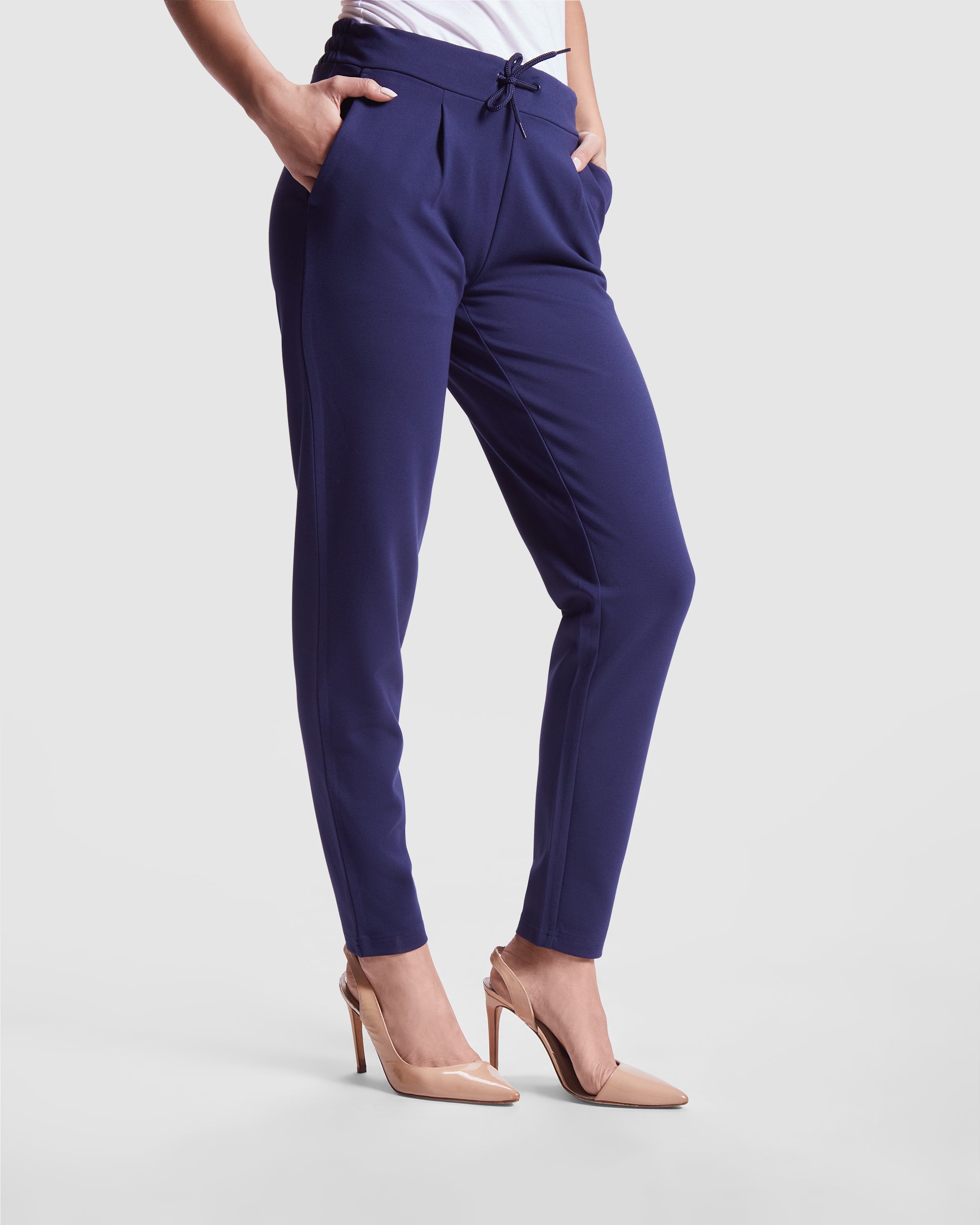Pantaloni din material elastic de lucru LARISA
