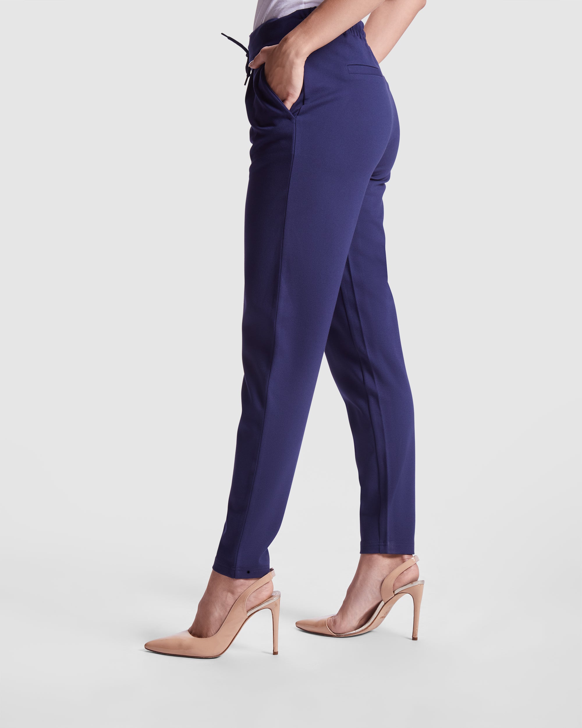 Pantaloni din material elastic de lucru LARISA