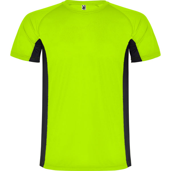 Tricou SHANGHAI verde fluor/negru