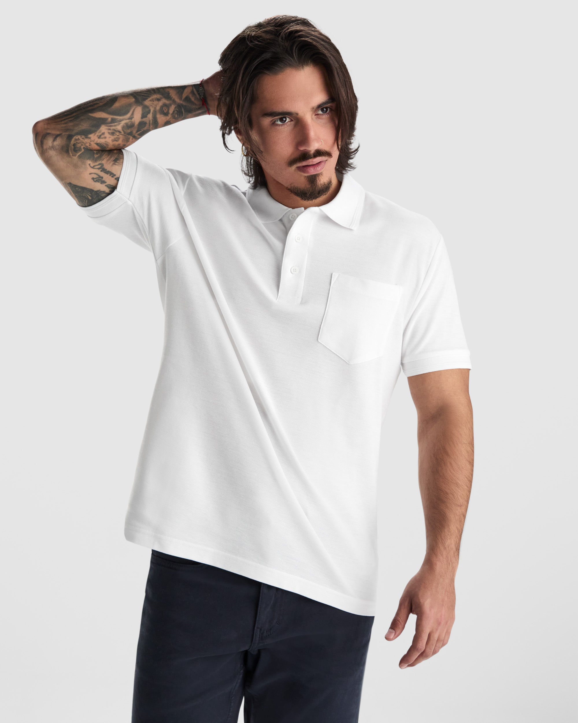 Tricou polo cu buzunar din material anti-pilling CENTAURO PREMIUM