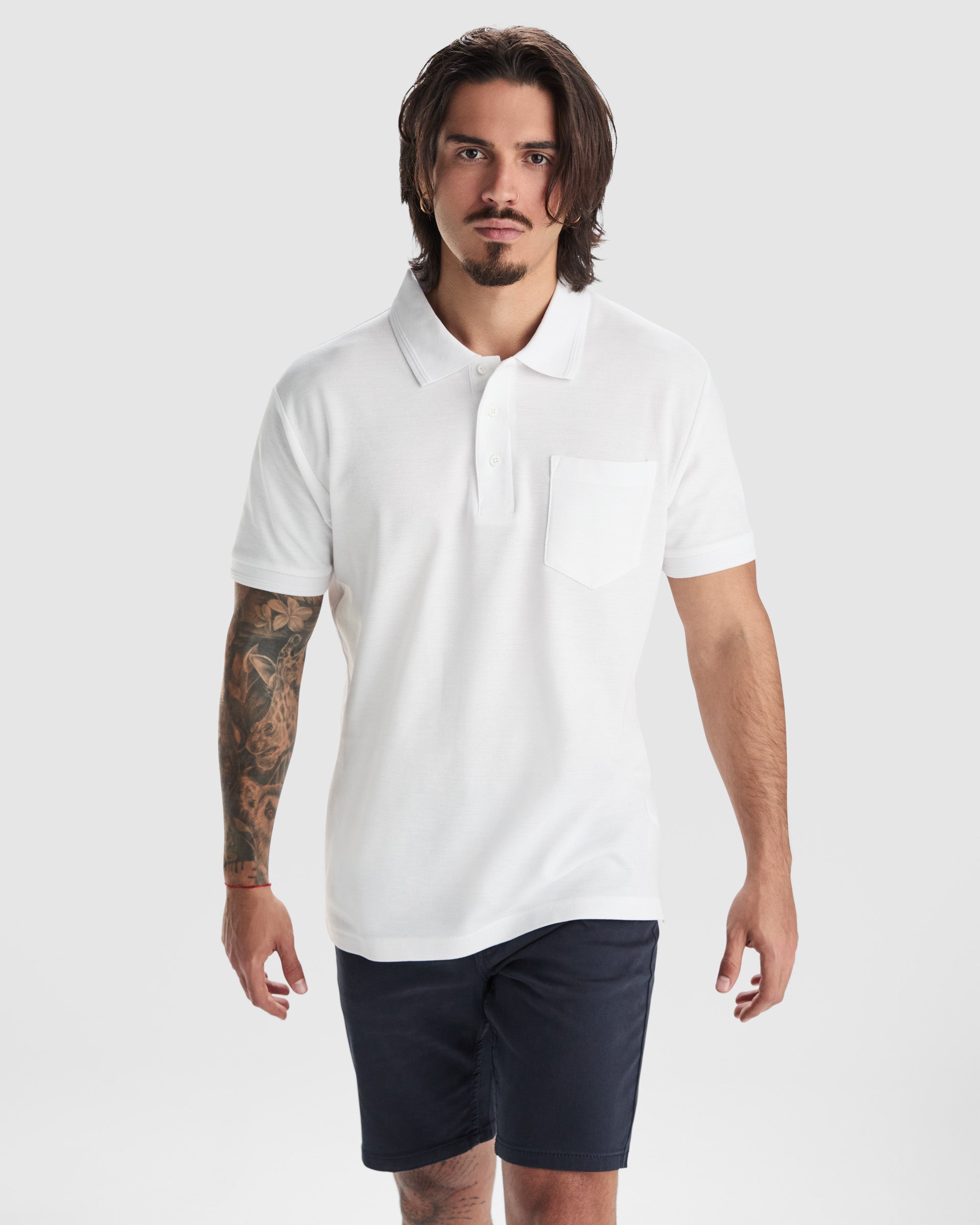 Tricou polo cu buzunar din material anti-pilling CENTAURO PREMIUM