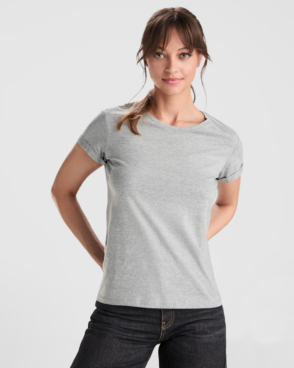 Tricou CIES gri melanj - pe model