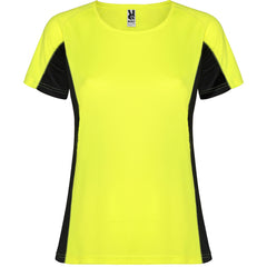 Tricou SHANGHAI WOMAN galben fluor/negru