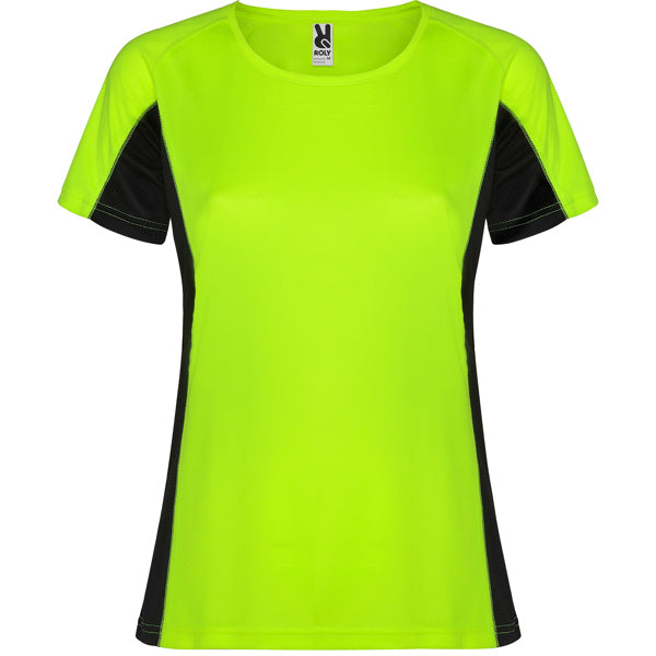 Tricou SHANGHAI WOMAN verde fluor/negru