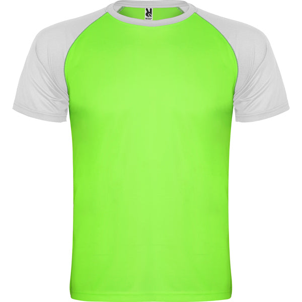 Tricou INDIANAPOLIS verde fluor/alb