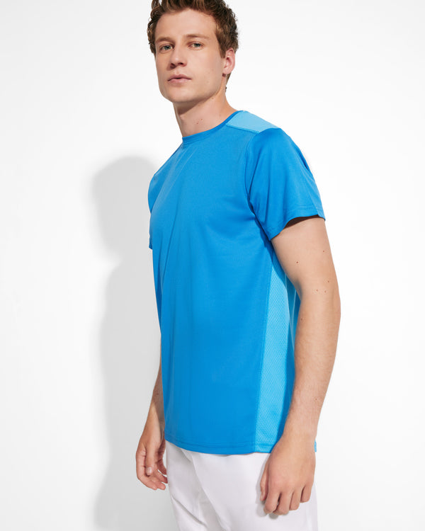 Tricou DETROIT albastru royal/royal deschis - pe model