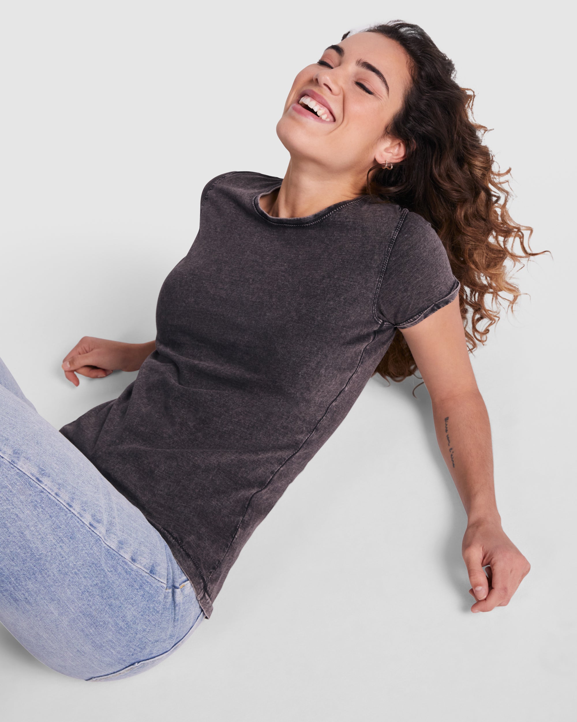 Tricou cu efect decolorat HUSKY WOMAN
