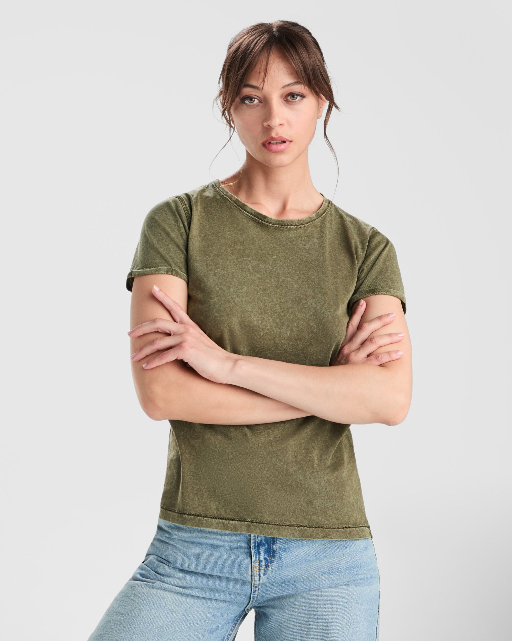 Tricou cu efect decolorat HUSKY WOMAN