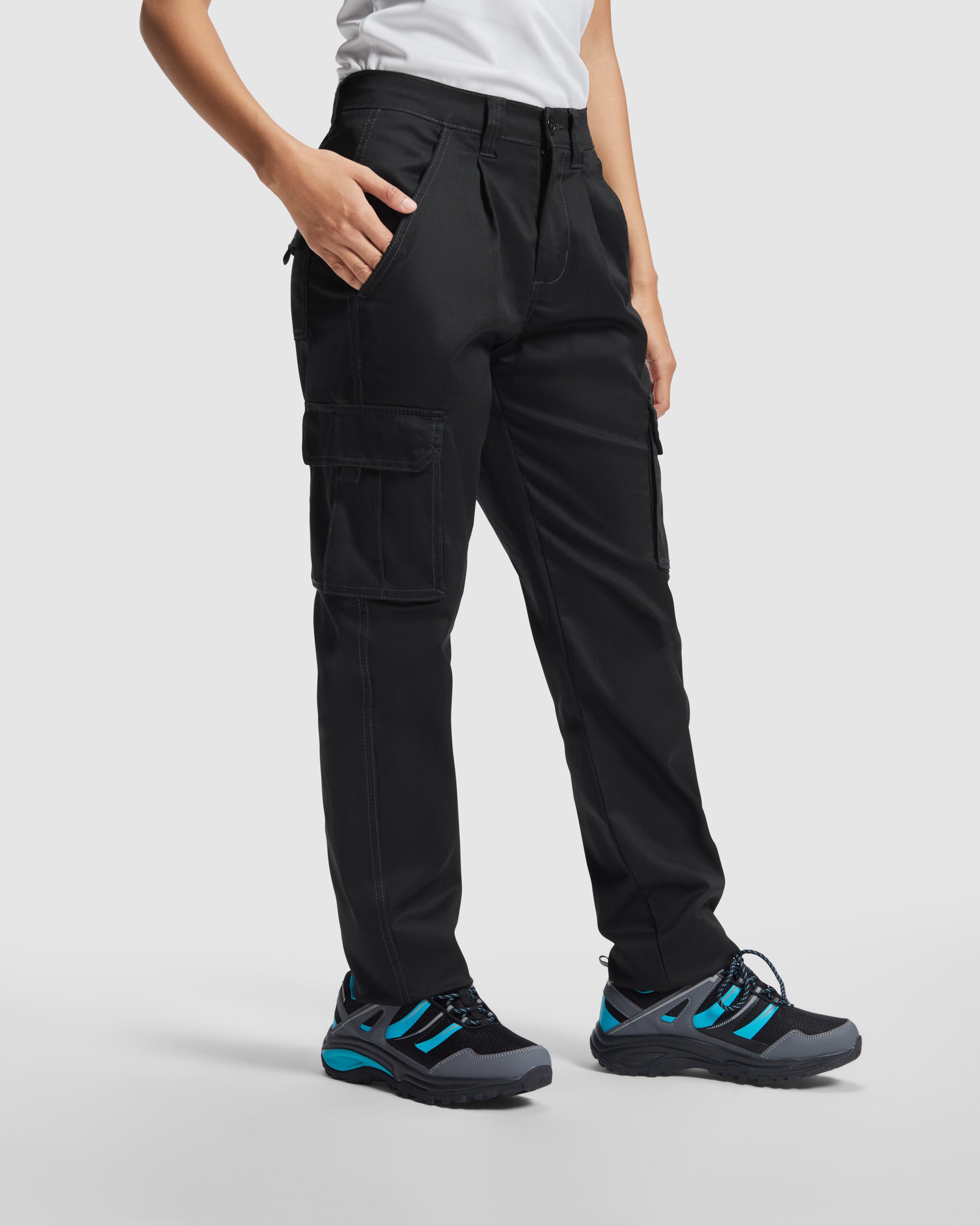 Pantaloni lungi material elastic si buzunare laterale pt femei DAILY WOMAN STRETCH