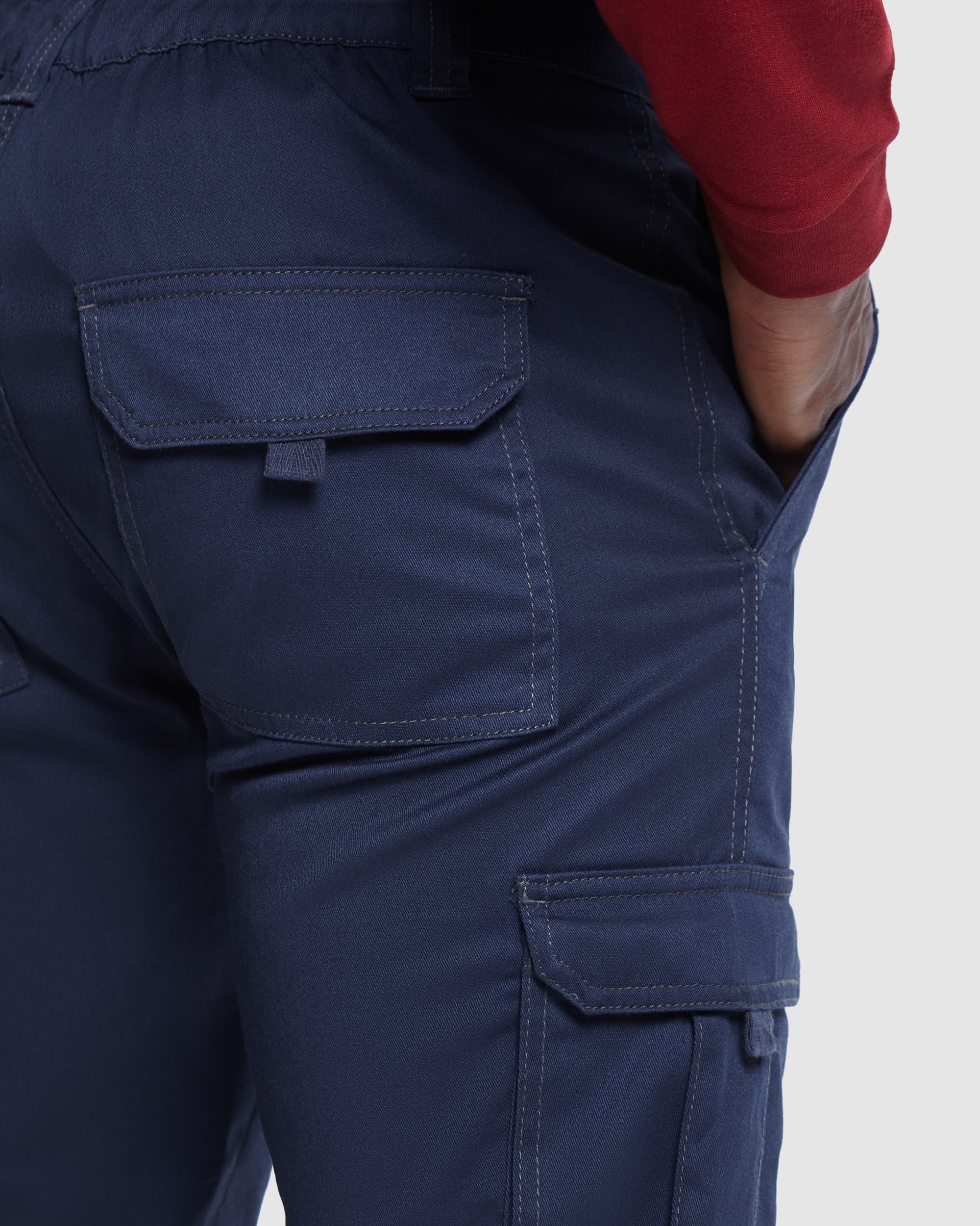Pantaloni lungi din material elastic cu buzunare laterale DAILY STRETCH