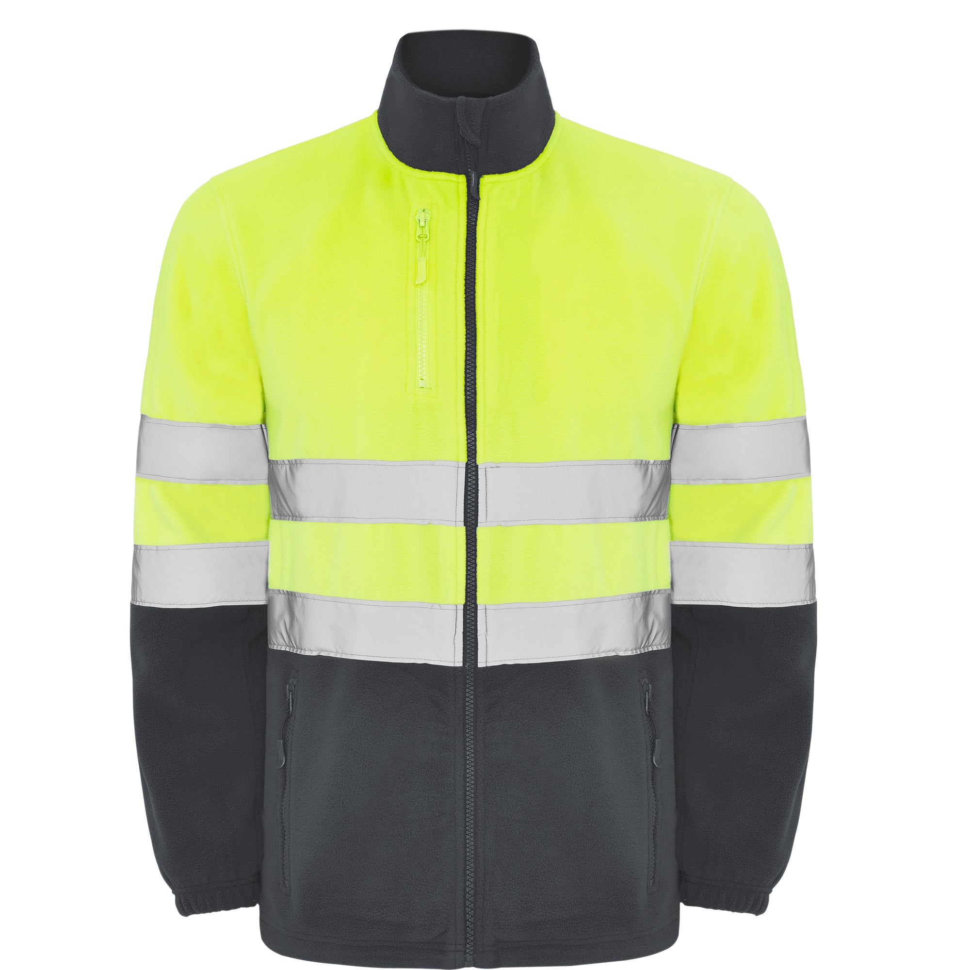 Jacheta fleece reflectorizanta cu fermoar ALTAIR