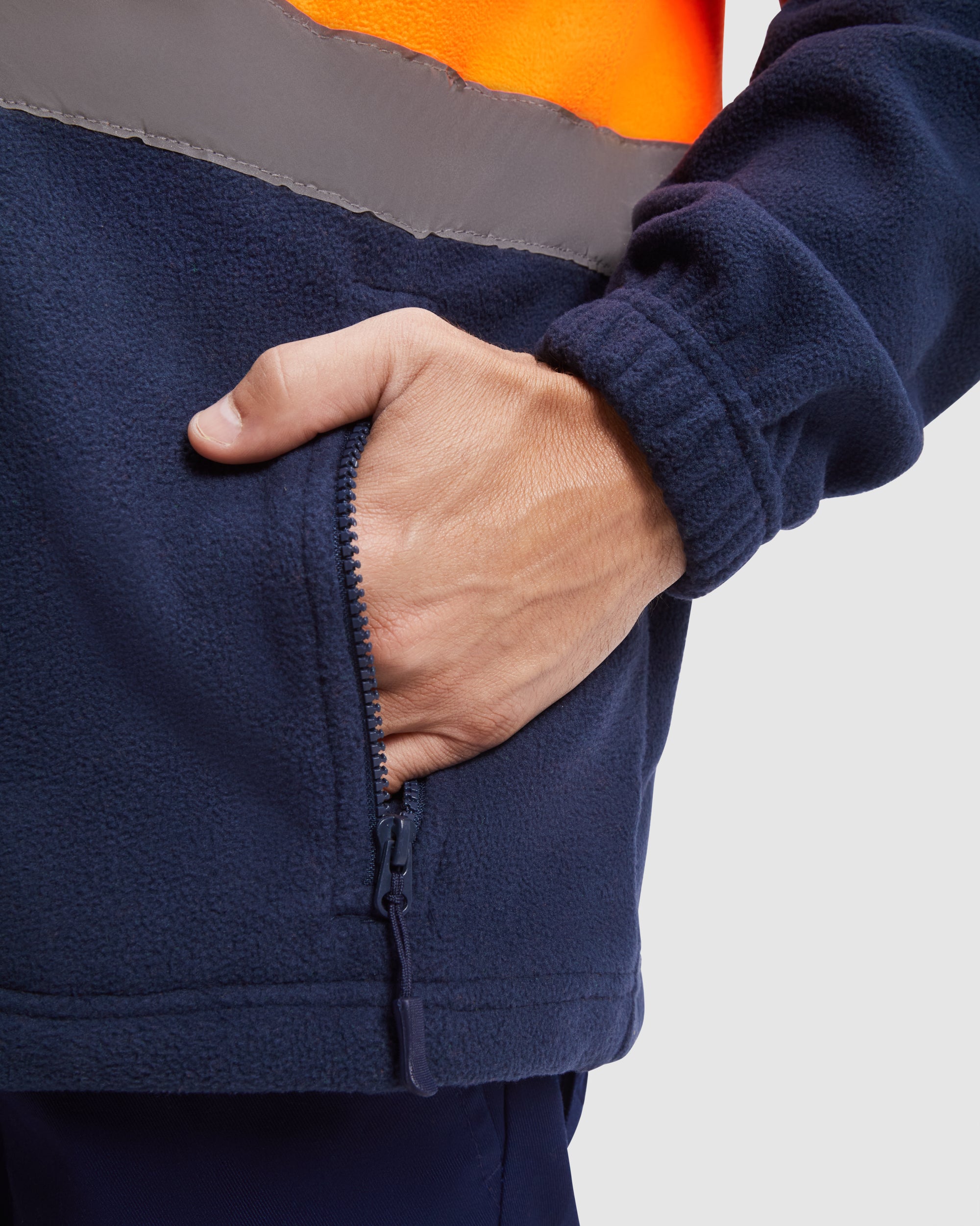 Jacheta fleece reflectorizanta cu fermoar ALTAIR
