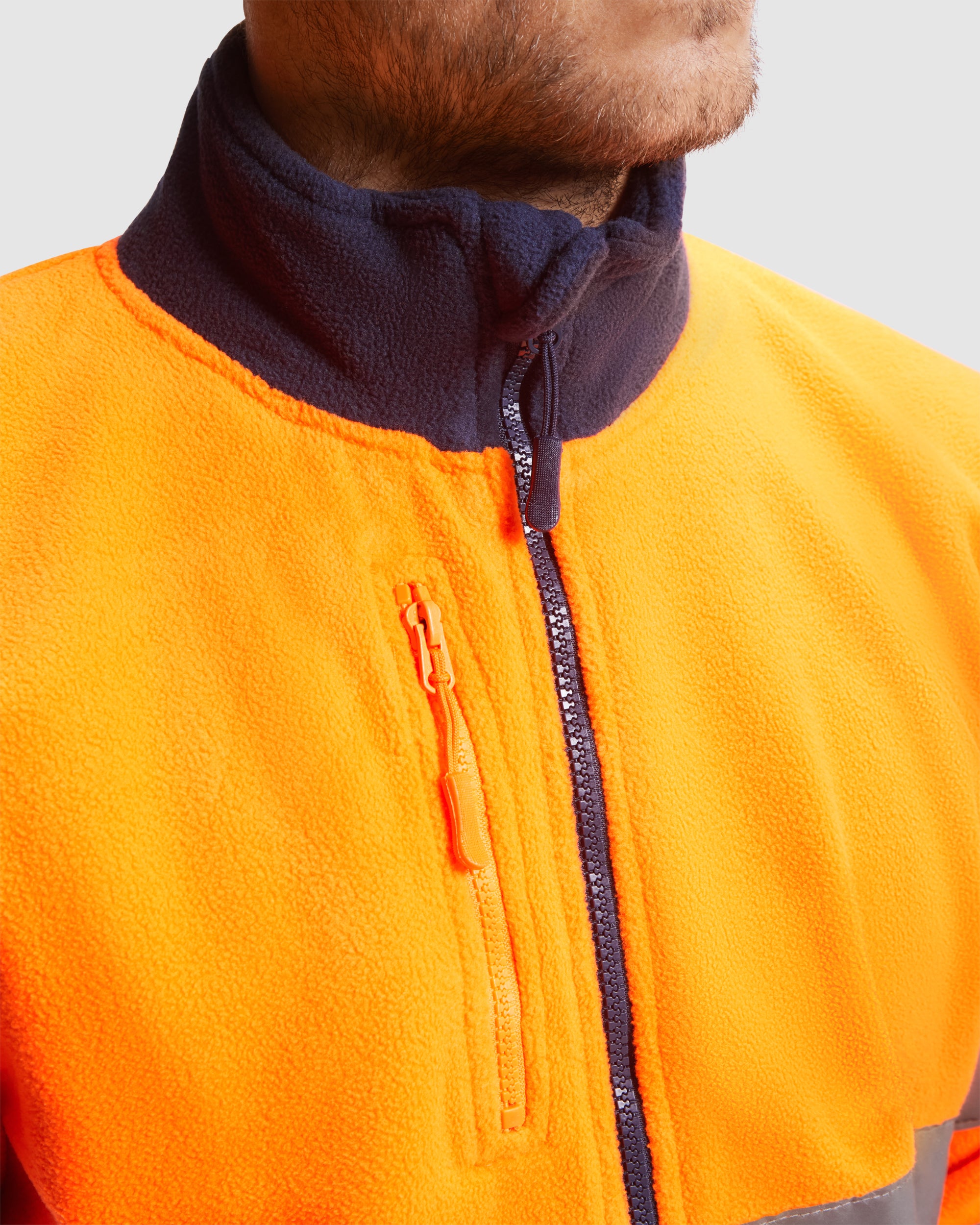 Jacheta fleece reflectorizanta cu fermoar ALTAIR