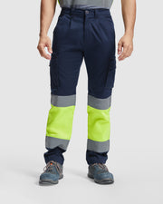 Pantaloni reflectorizanti cu buzunare laterale DAILY STRETCH HV