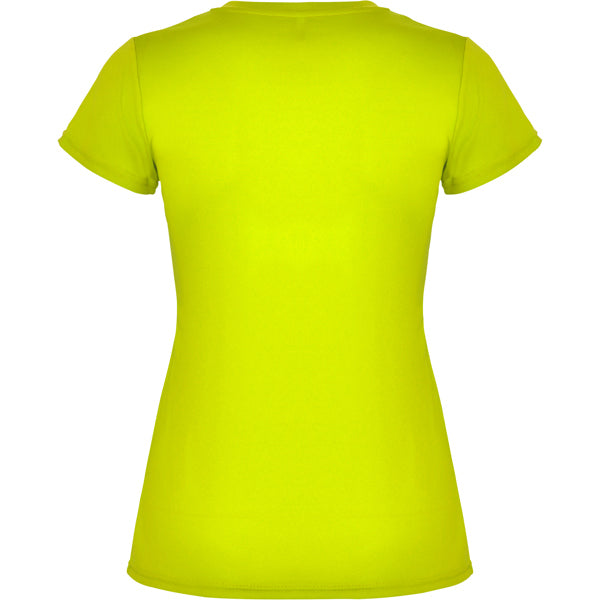 Tricou MONTECARLO WOMAN galben fluor - spate