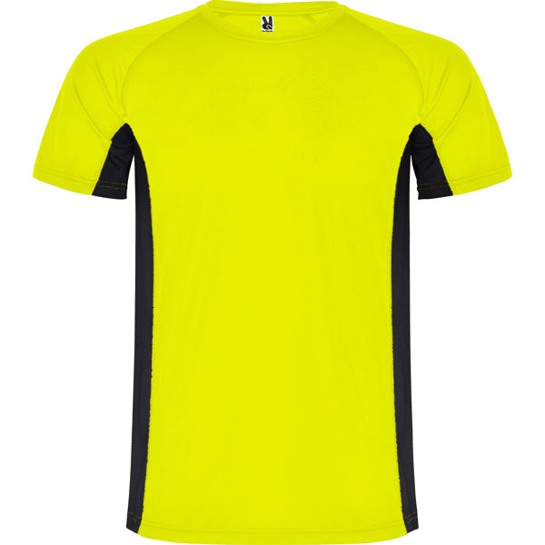 Tricou SHANGHAI galben fluor/negru - fata