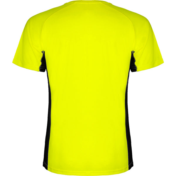 Tricou SHANGHAI galben fluor/negru - spate