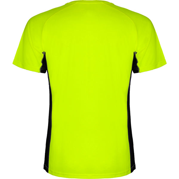 Tricou SHANGHAI verde fluor/negru - spate