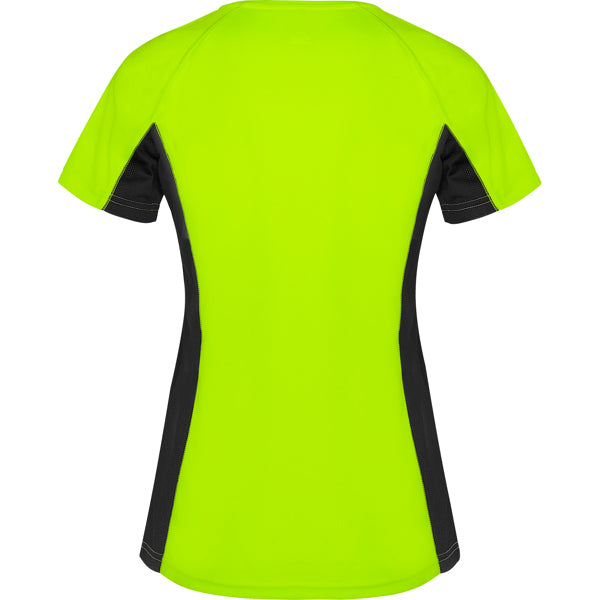 Tricou SHANGHAI WOMAN verde fluor/negru - spate