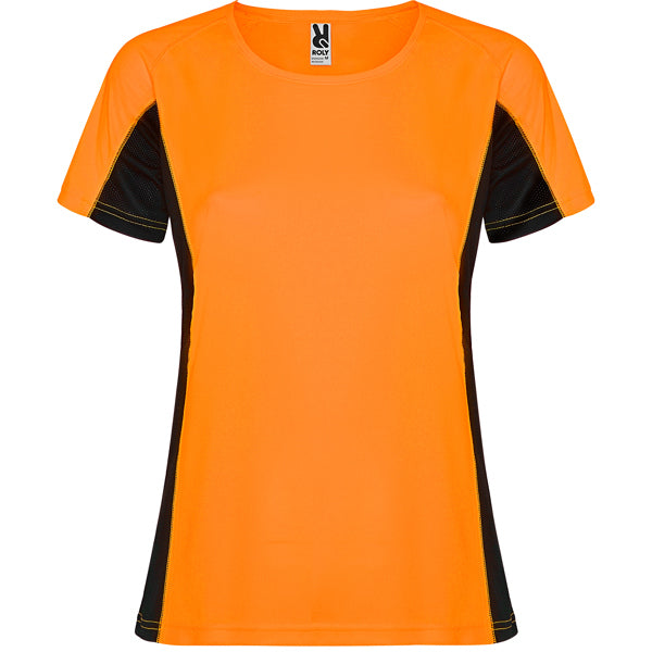 Tricou SHANGHAI WOMAN portocaliu fluor/negru - fata