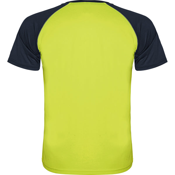 Tricou INDIANAPOLIS galben fluor/bleumarin - spate