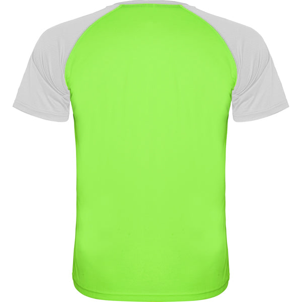 Tricou INDIANAPOLIS verde fluor/alb - spate