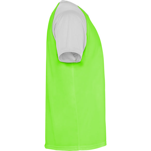 Tricou INDIANAPOLIS verde fluor/alb - vedere 4